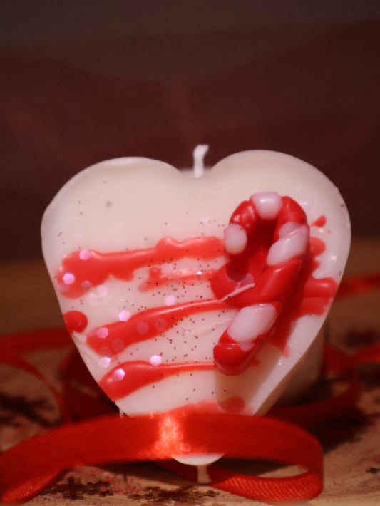 Coração Bengala de Natal