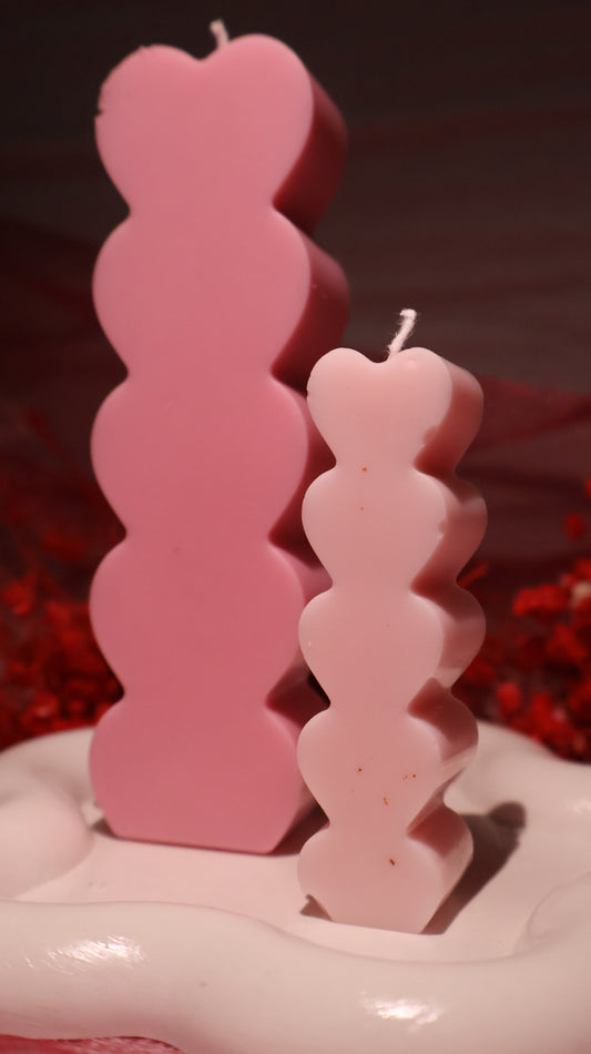 Valentine's - Vela pilar de corações