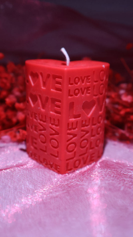 Valentine's - Vela pilar em forma de coração